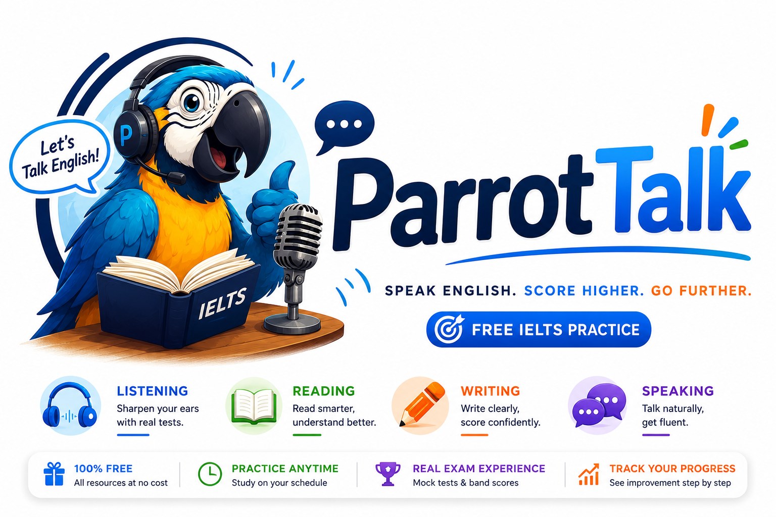 ParrotTalk — Free IELTS Practice