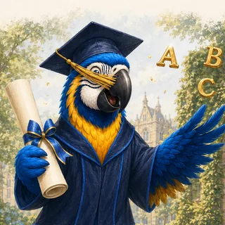 The ParrotTalk parrot mascot wearing a headset, ready to answer