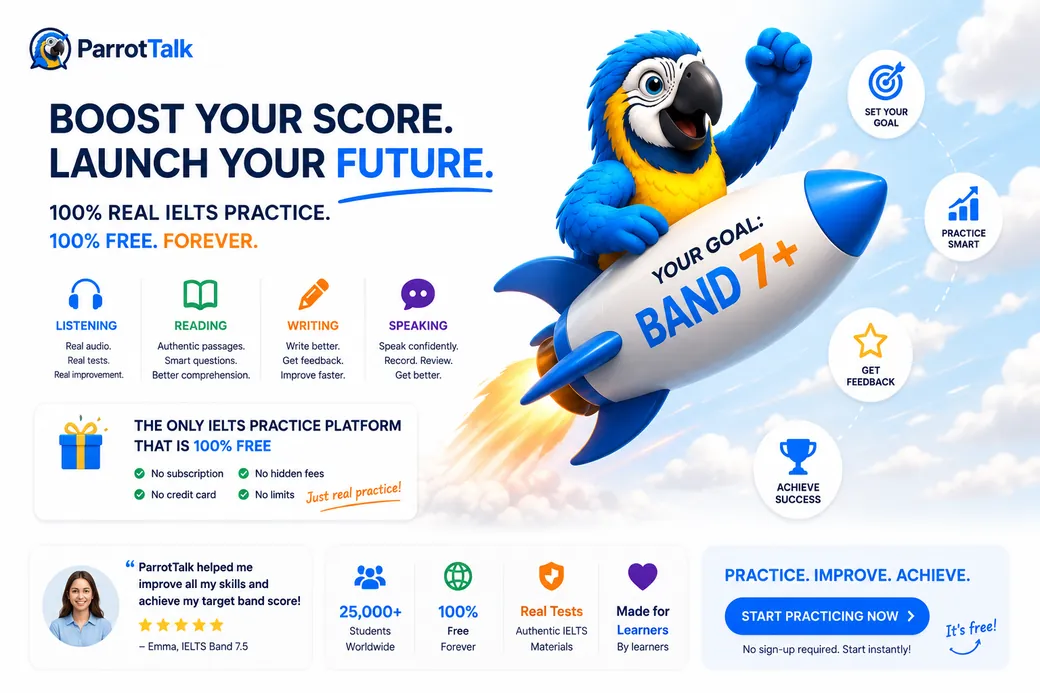 ParrotTalk, boost your IELTS score to your target band